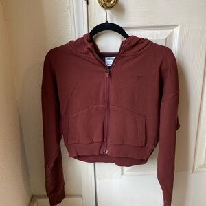 GYMSHARK POWER CROPPED ZIP UP SIZE M